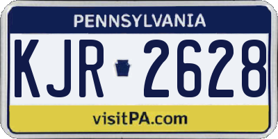 PA license plate KJR2628