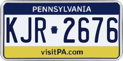 PA license plate KJR2676