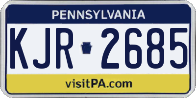 PA license plate KJR2685