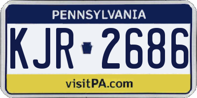 PA license plate KJR2686
