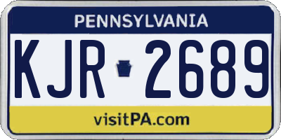 PA license plate KJR2689