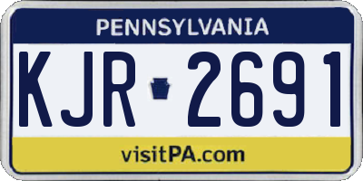 PA license plate KJR2691