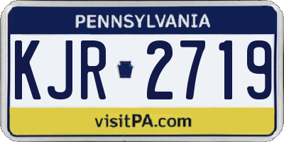 PA license plate KJR2719