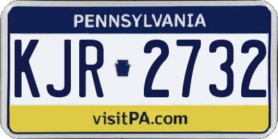 PA license plate KJR2732