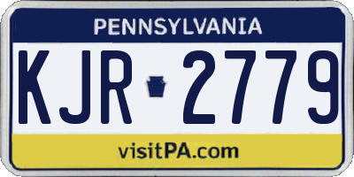 PA license plate KJR2779