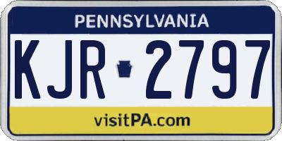 PA license plate KJR2797