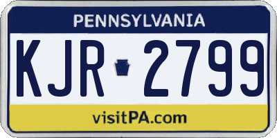 PA license plate KJR2799