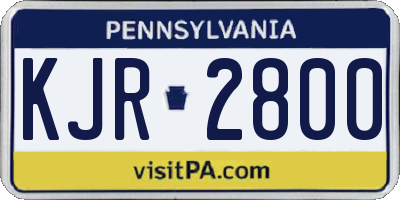PA license plate KJR2800