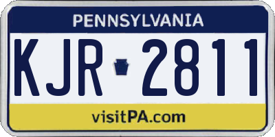 PA license plate KJR2811
