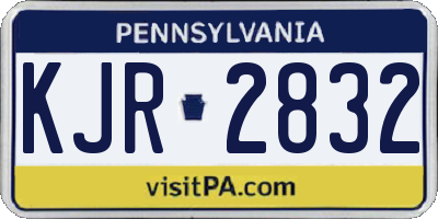 PA license plate KJR2832