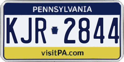 PA license plate KJR2844