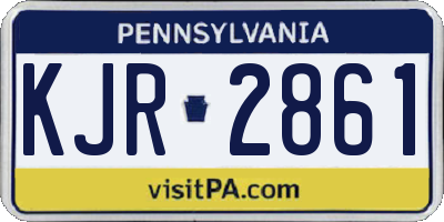 PA license plate KJR2861