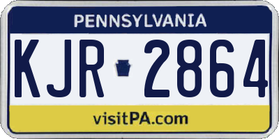 PA license plate KJR2864