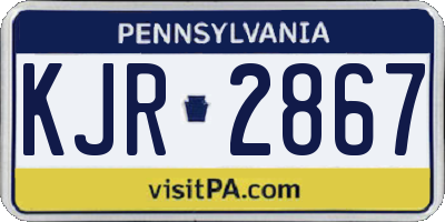 PA license plate KJR2867