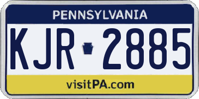 PA license plate KJR2885
