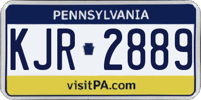 PA license plate KJR2889