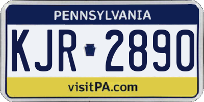 PA license plate KJR2890