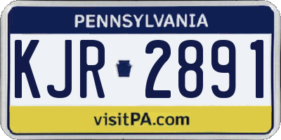 PA license plate KJR2891