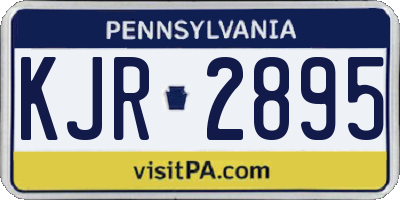 PA license plate KJR2895