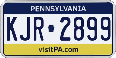 PA license plate KJR2899