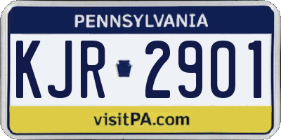 PA license plate KJR2901