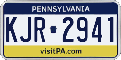 PA license plate KJR2941