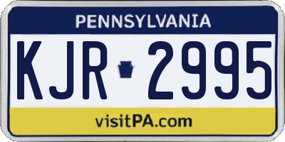 PA license plate KJR2995
