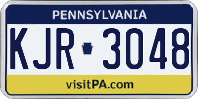 PA license plate KJR3048