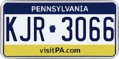 PA license plate KJR3066