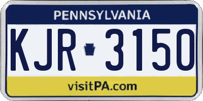 PA license plate KJR3150