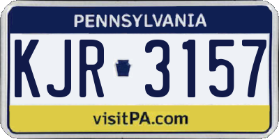 PA license plate KJR3157
