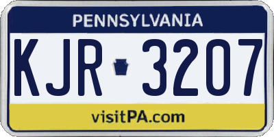 PA license plate KJR3207