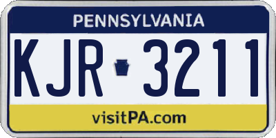 PA license plate KJR3211
