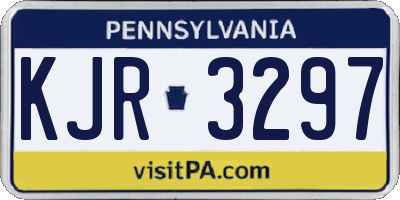 PA license plate KJR3297