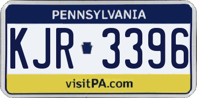 PA license plate KJR3396