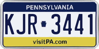 PA license plate KJR3441