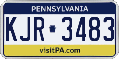 PA license plate KJR3483