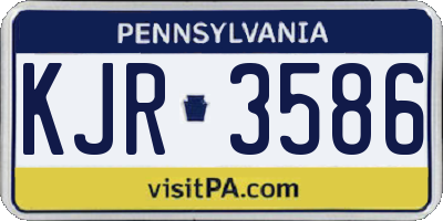 PA license plate KJR3586
