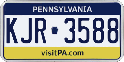 PA license plate KJR3588