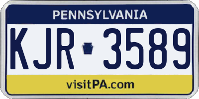 PA license plate KJR3589