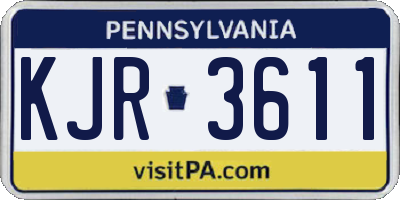 PA license plate KJR3611