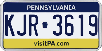 PA license plate KJR3619