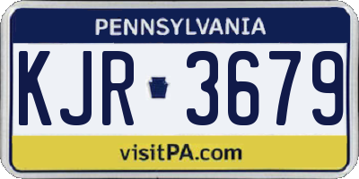 PA license plate KJR3679