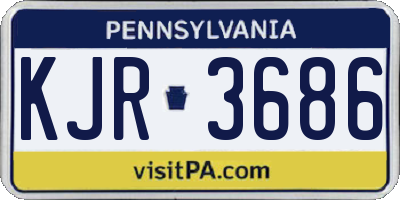 PA license plate KJR3686
