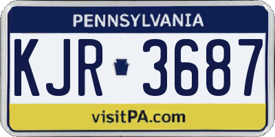 PA license plate KJR3687