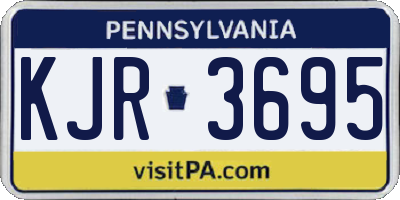 PA license plate KJR3695