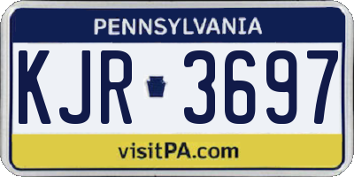 PA license plate KJR3697
