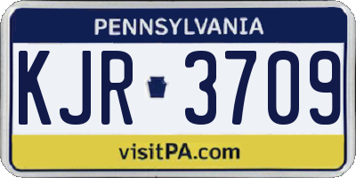 PA license plate KJR3709