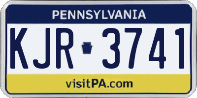 PA license plate KJR3741