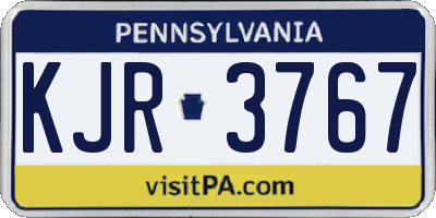 PA license plate KJR3767